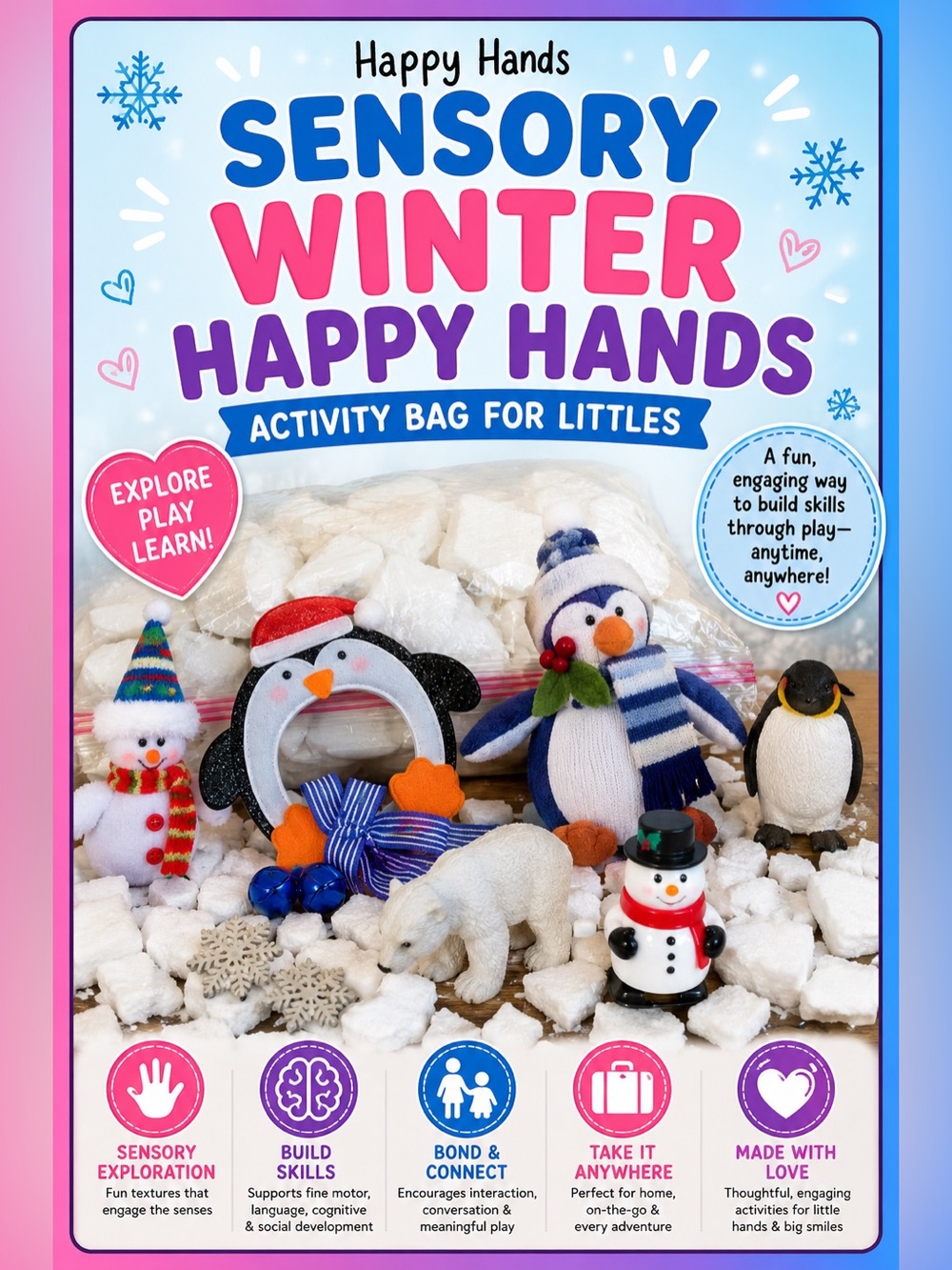 Sensory Winter Happy Hands Activity Bag For Littles